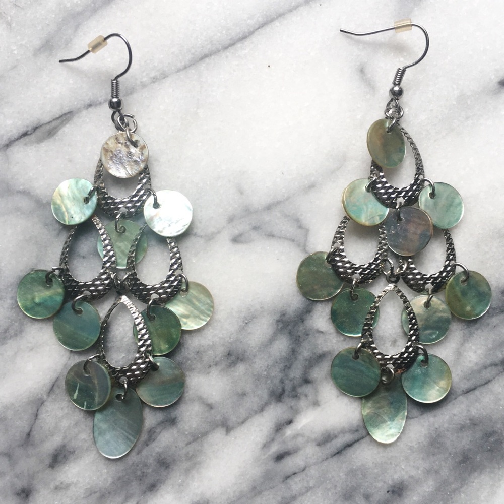 shell chandelier earrings